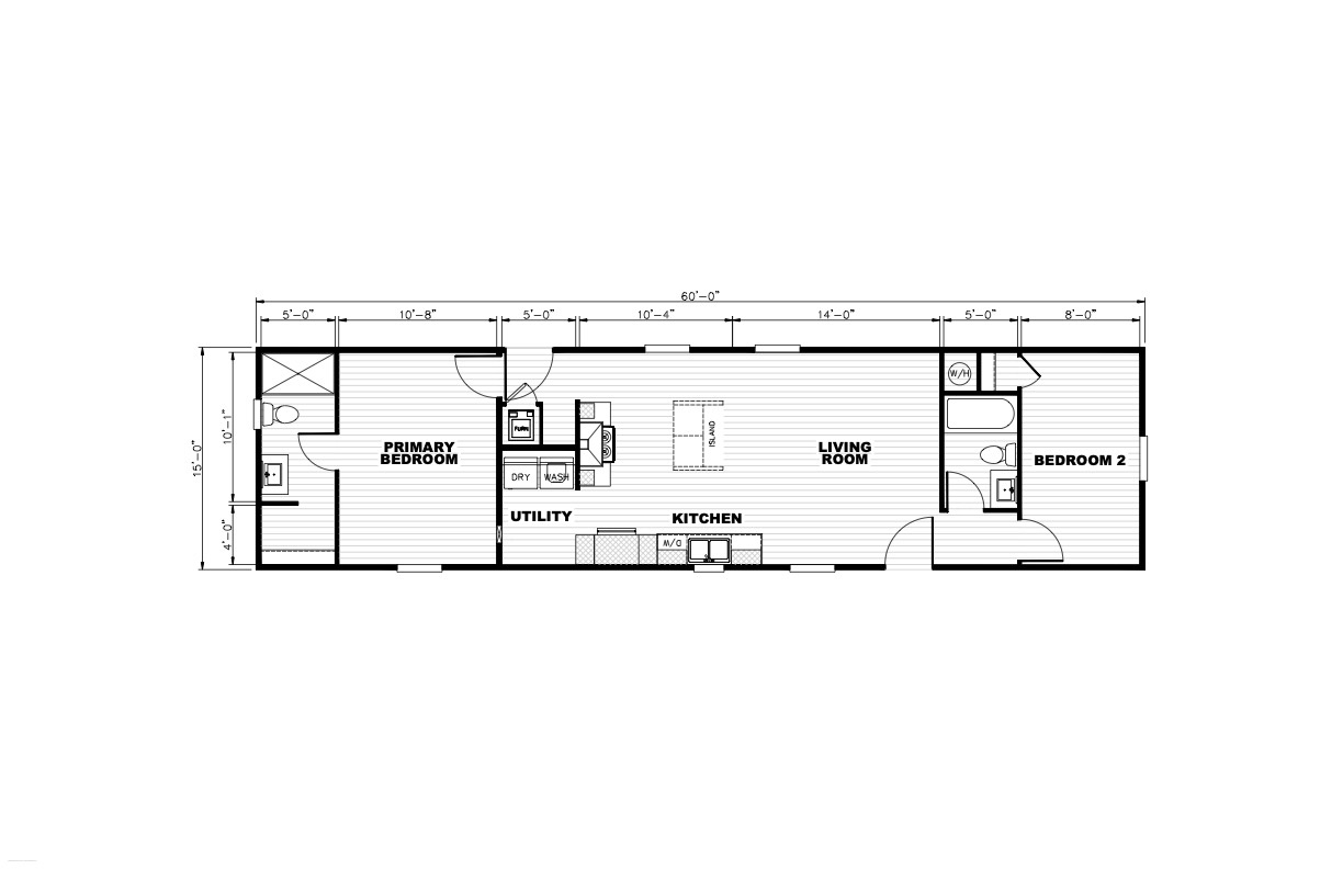 Homes Direct Modular Homes - Model TEM16602A - Floorplan