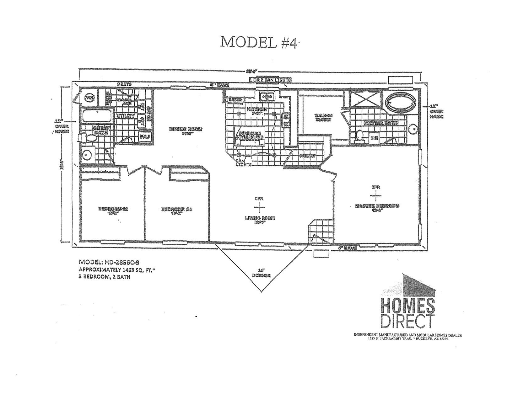 Homes Direct Modular Homes - Model HD2856C - Floorplan