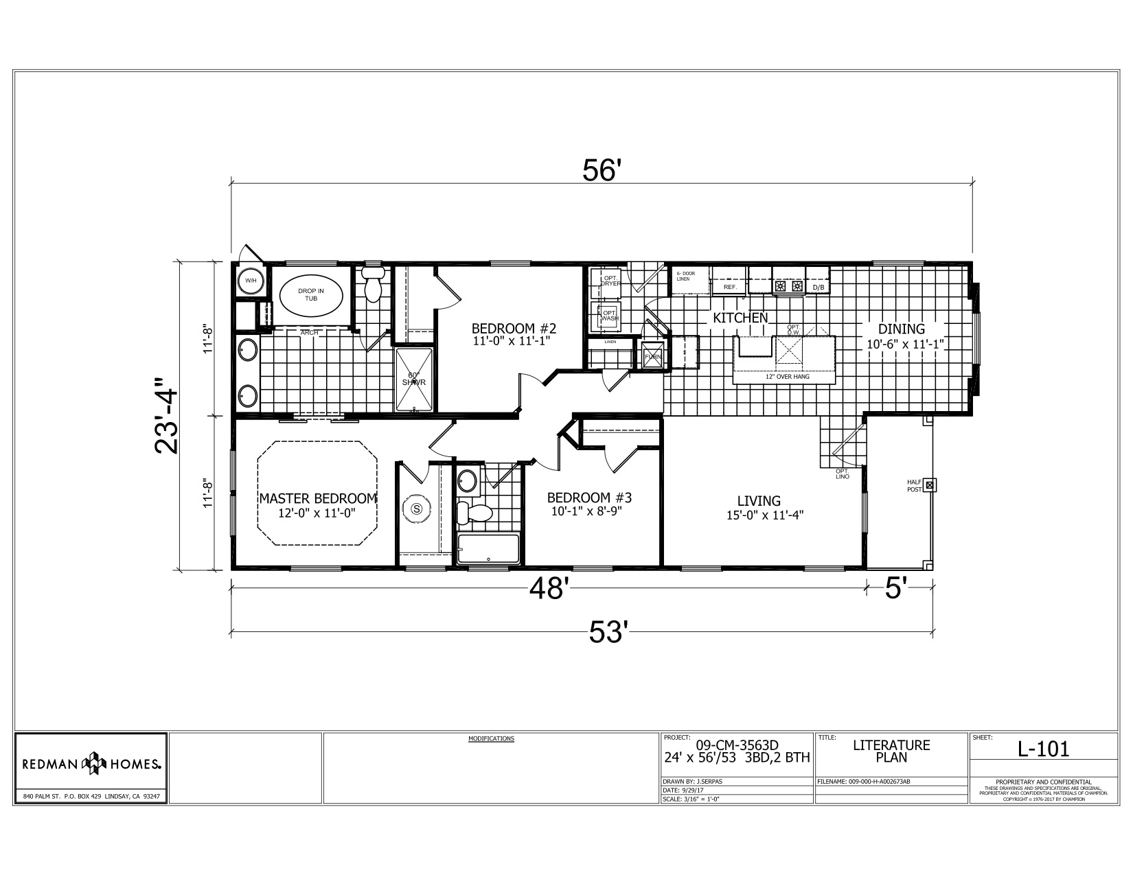 Homes Direct Modular Homes - Model CM3563D - Floorplan