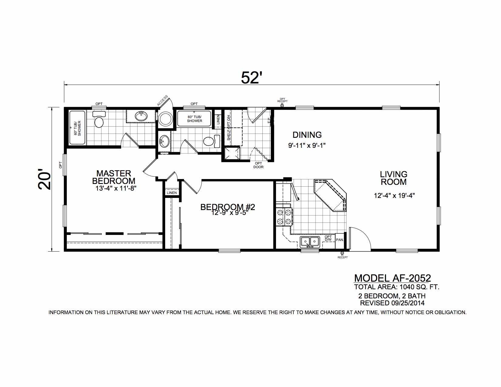 Homes Direct Modular Homes - Model AF2052 - Floorplan