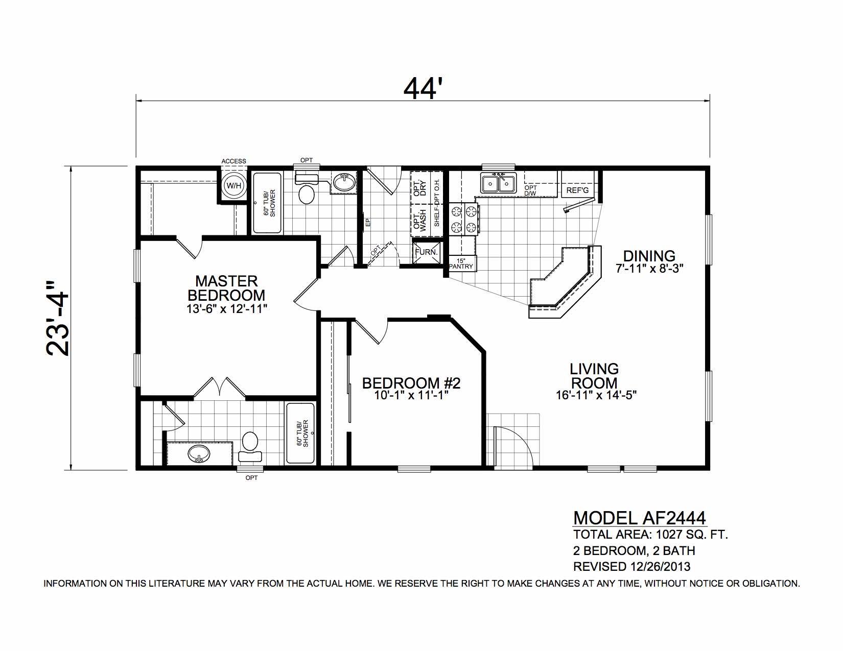 Champion Arizona 2 Bedroom Manufactured Home Marana for $70435 | Model