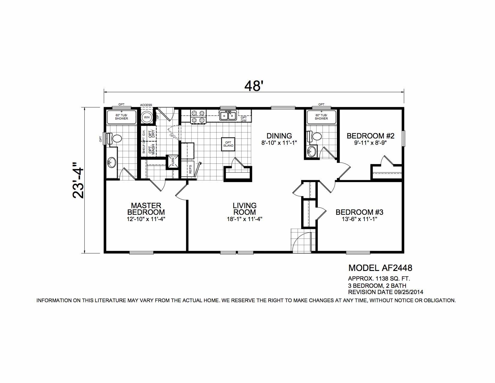 Homes Direct Modular Homes - Model AF2448 - Floorplan