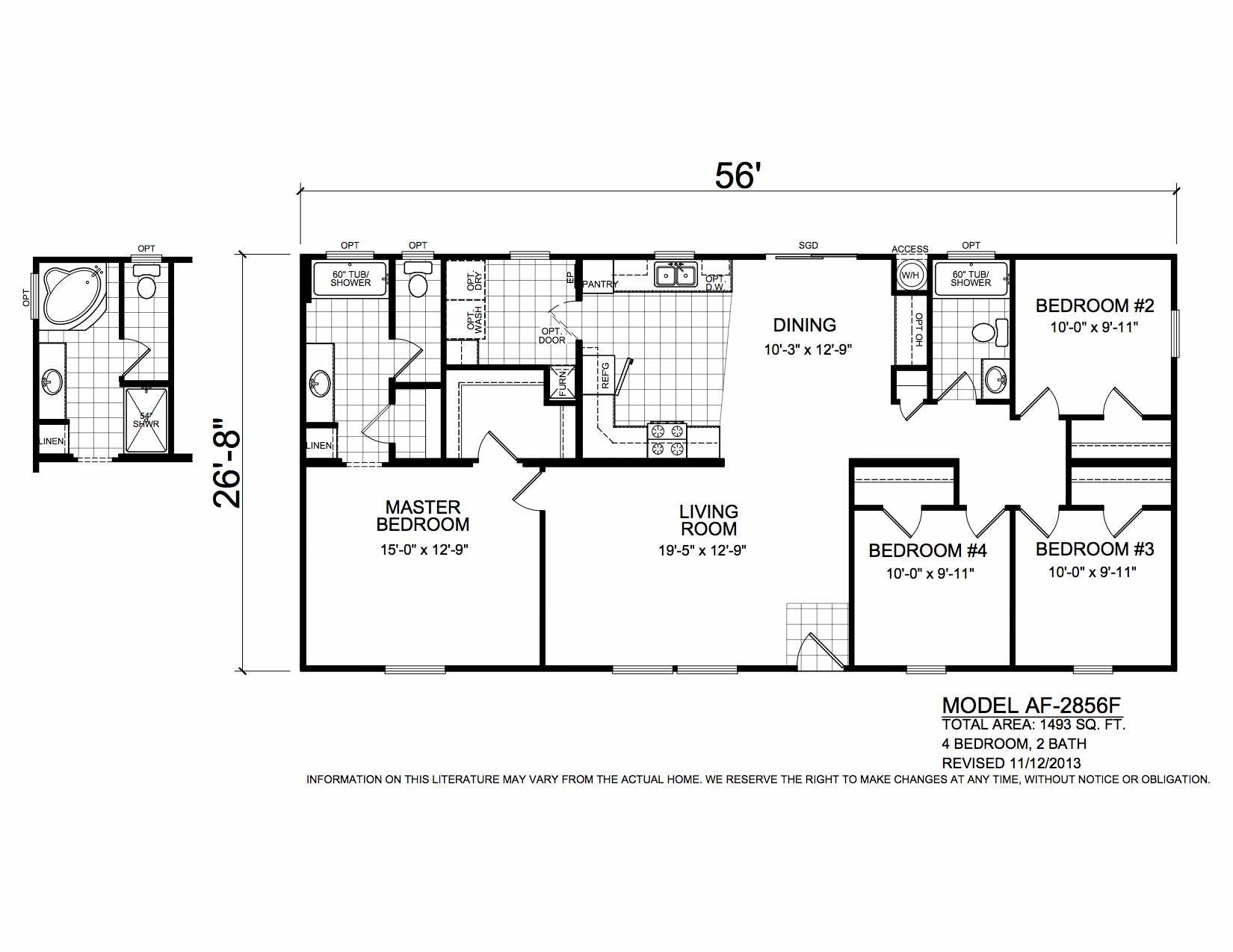 Homes Direct Modular Homes - Model AF2856F - Floorplan