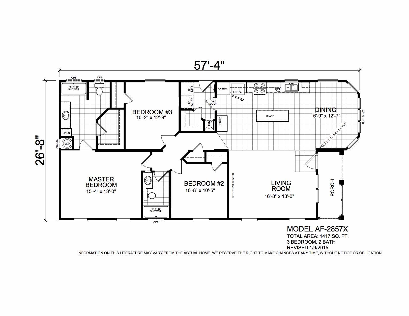 Homes Direct Modular Homes - Model AF2857X - Floorplan