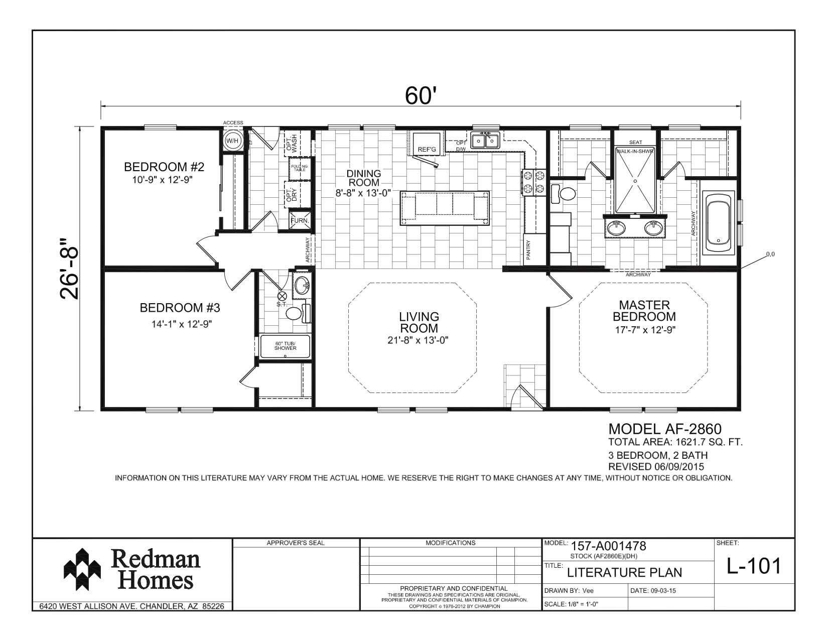 Homes Direct Modular Homes - Model AF2860E - Floorplan
