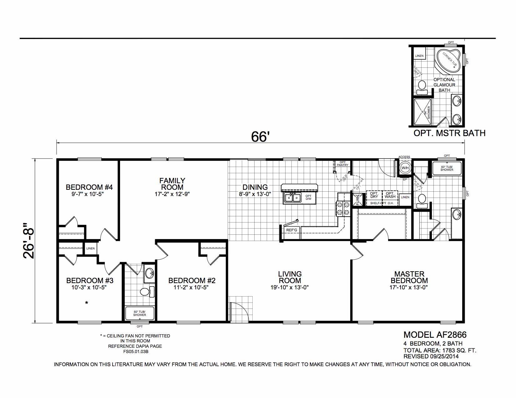 Homes Direct Modular Homes - Model AF2866 - Floorplan