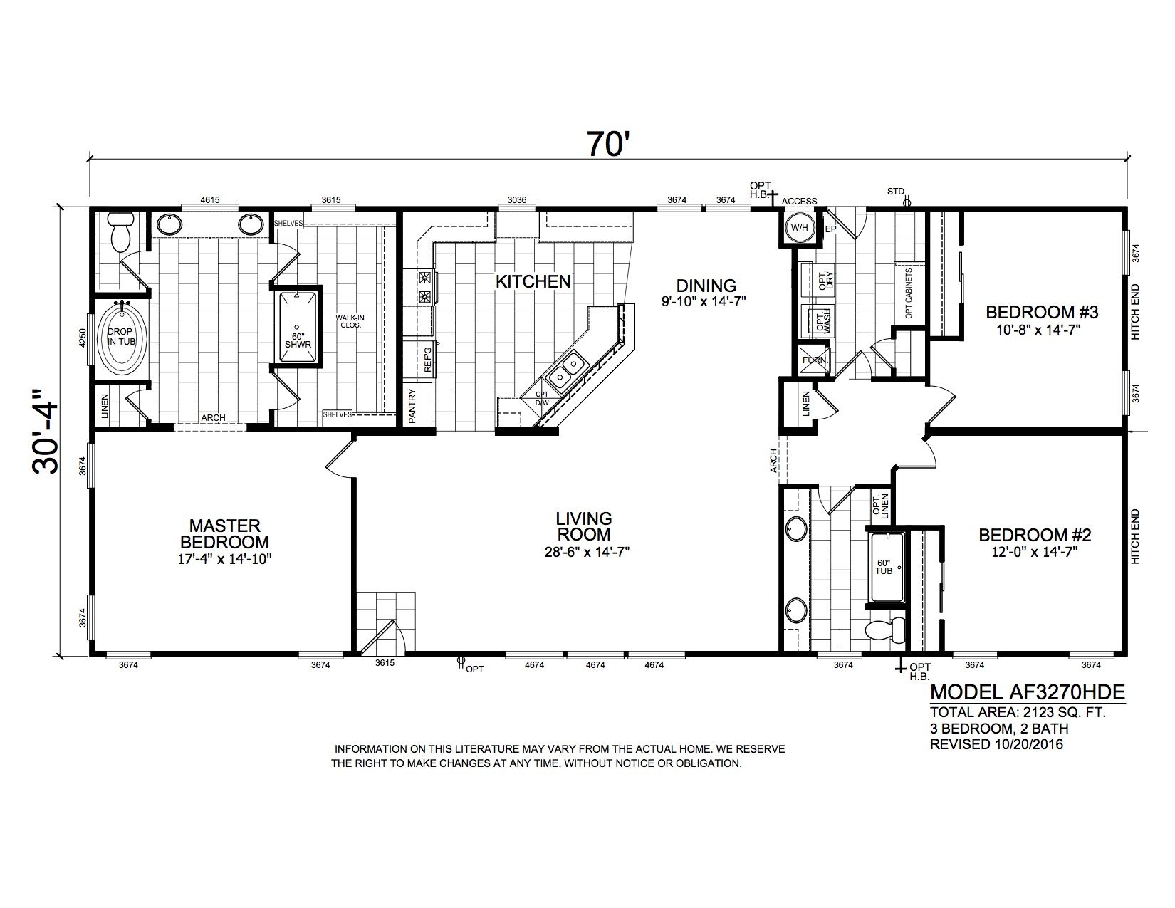 Homes Direct Modular Homes - Model AF3270HDE - Floorplan