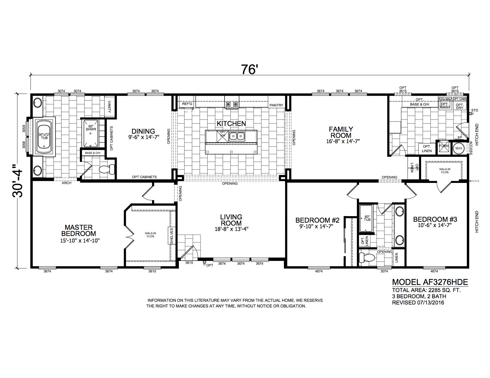 Homes Direct Modular Homes - Model HD3276E - Floorplan