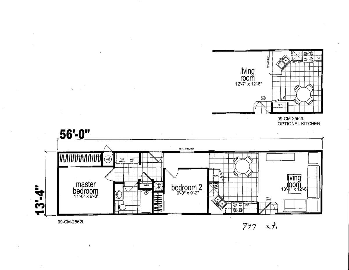 Homes Direct Modular Homes - Model CM2562L - Floorplan