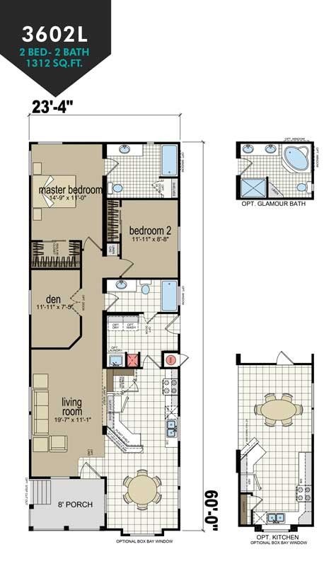 Homes Direct Modular Homes - Model CM3602L - Floorplan