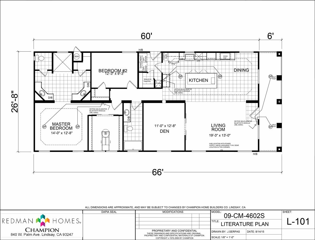 Homes Direct Modular Homes - Model CM4602S - Floorplan