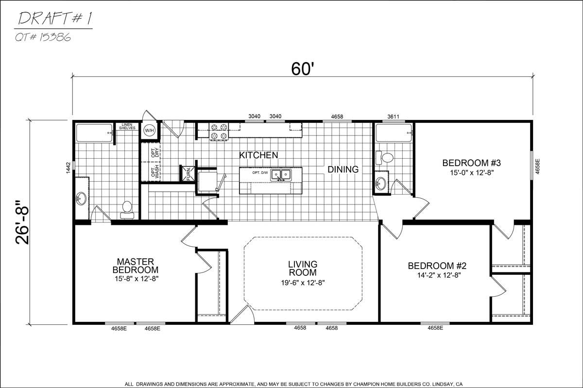 Champion California 3 Bedroom Manufactured Home Pirak