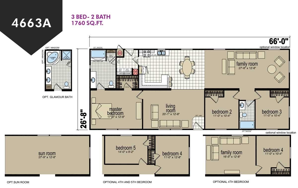 Champion California 4+ Bedroom Manufactured Home CM4663A