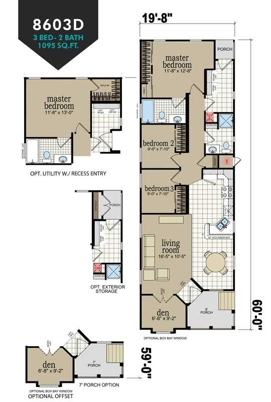 Homes Direct Modular Homes - Model CM8603D - Floorplan