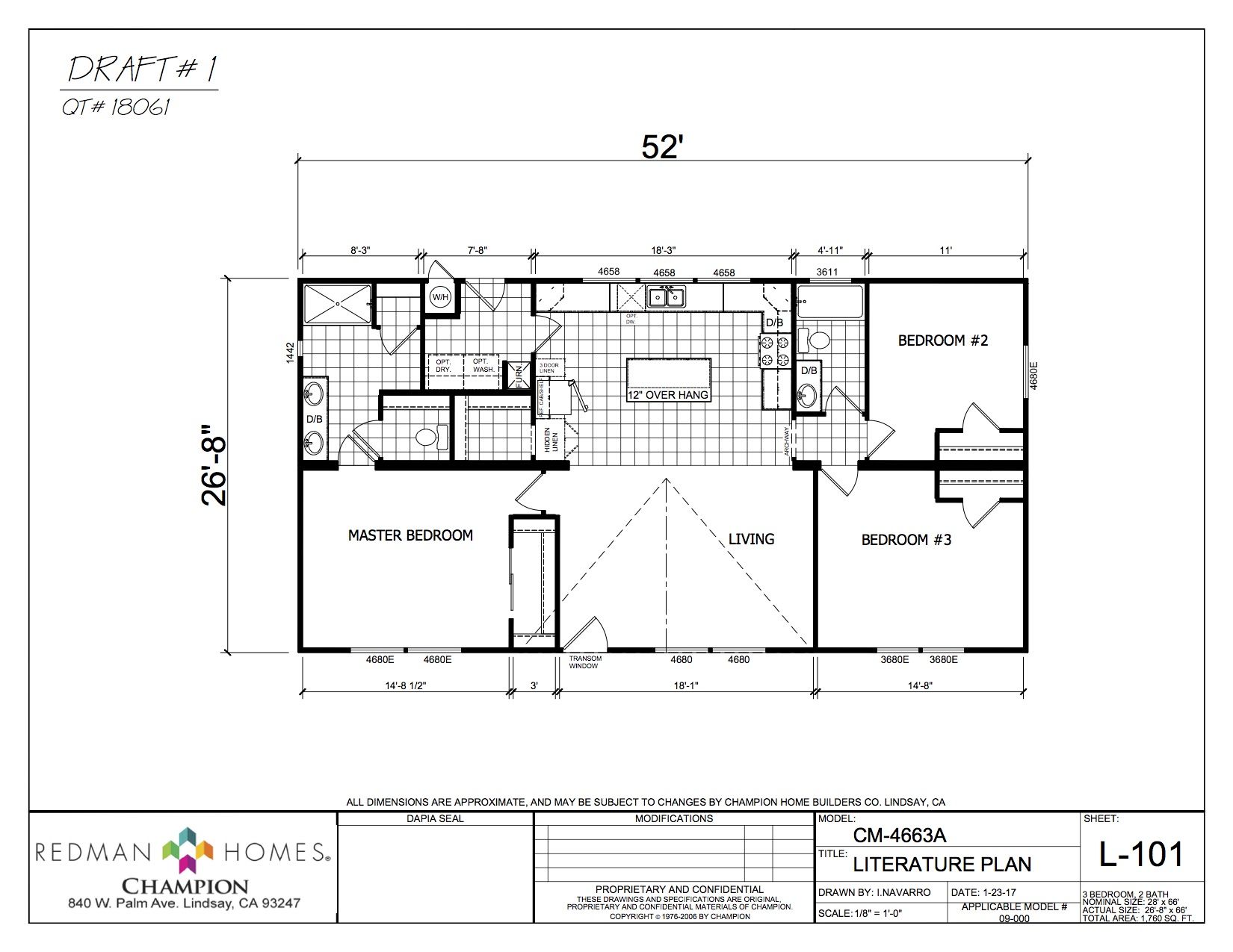 Homes Direct Modular Homes - Model YS52 - Floorplan