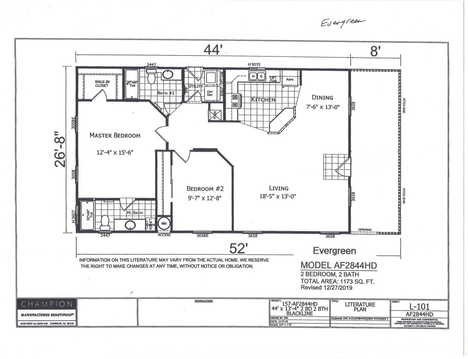Homes Direct Modular Homes - Model AF2844HD - Floorplan