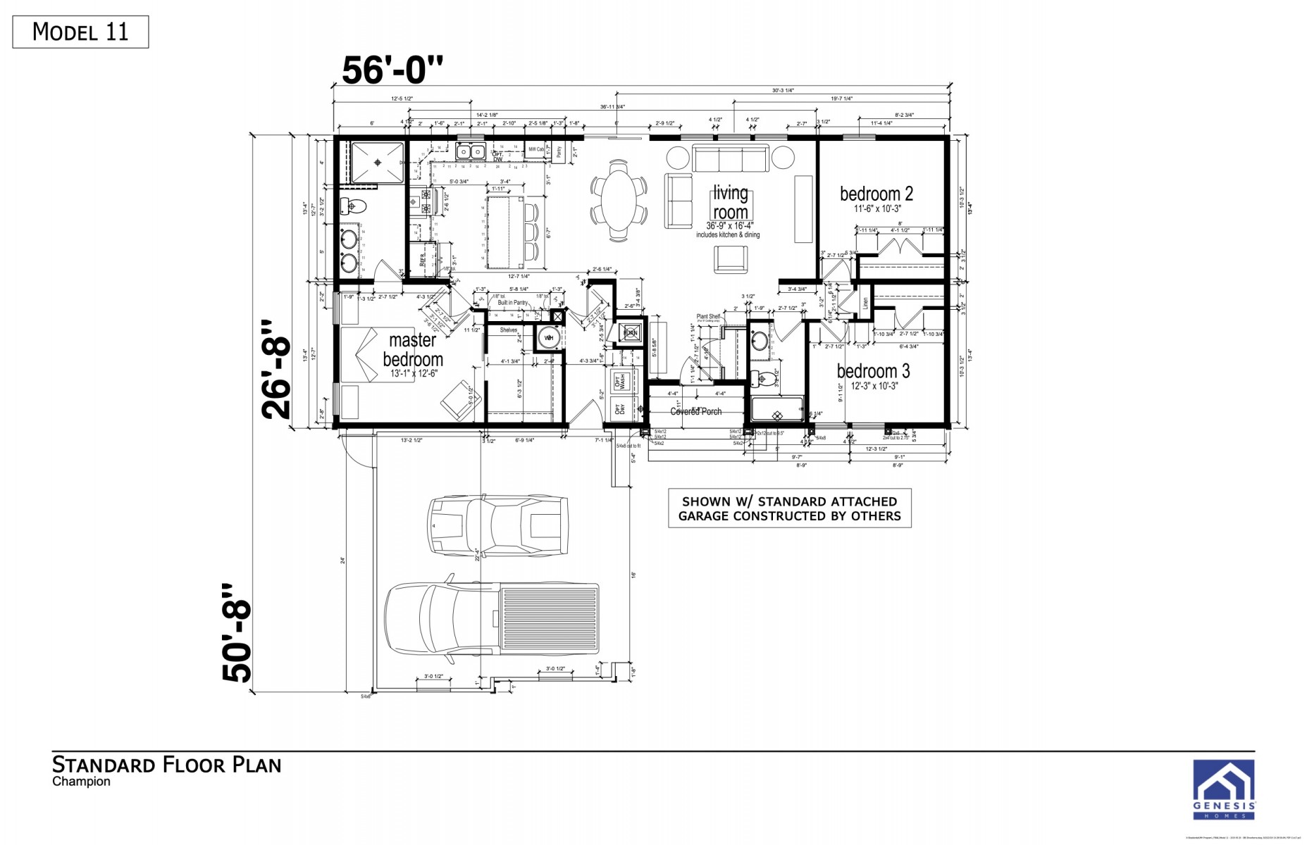 Homes Direct Modular Homes - Model AF2856IBS - Floorplan