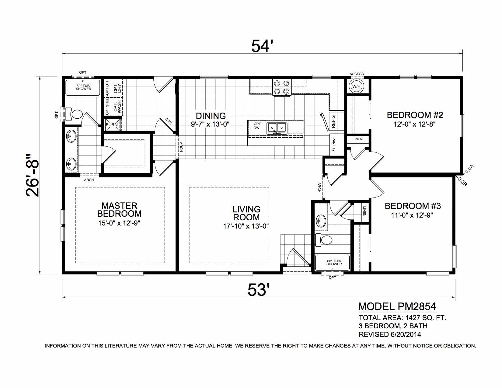 Homes Direct Modular Homes - Model PM2854 - Floorplan