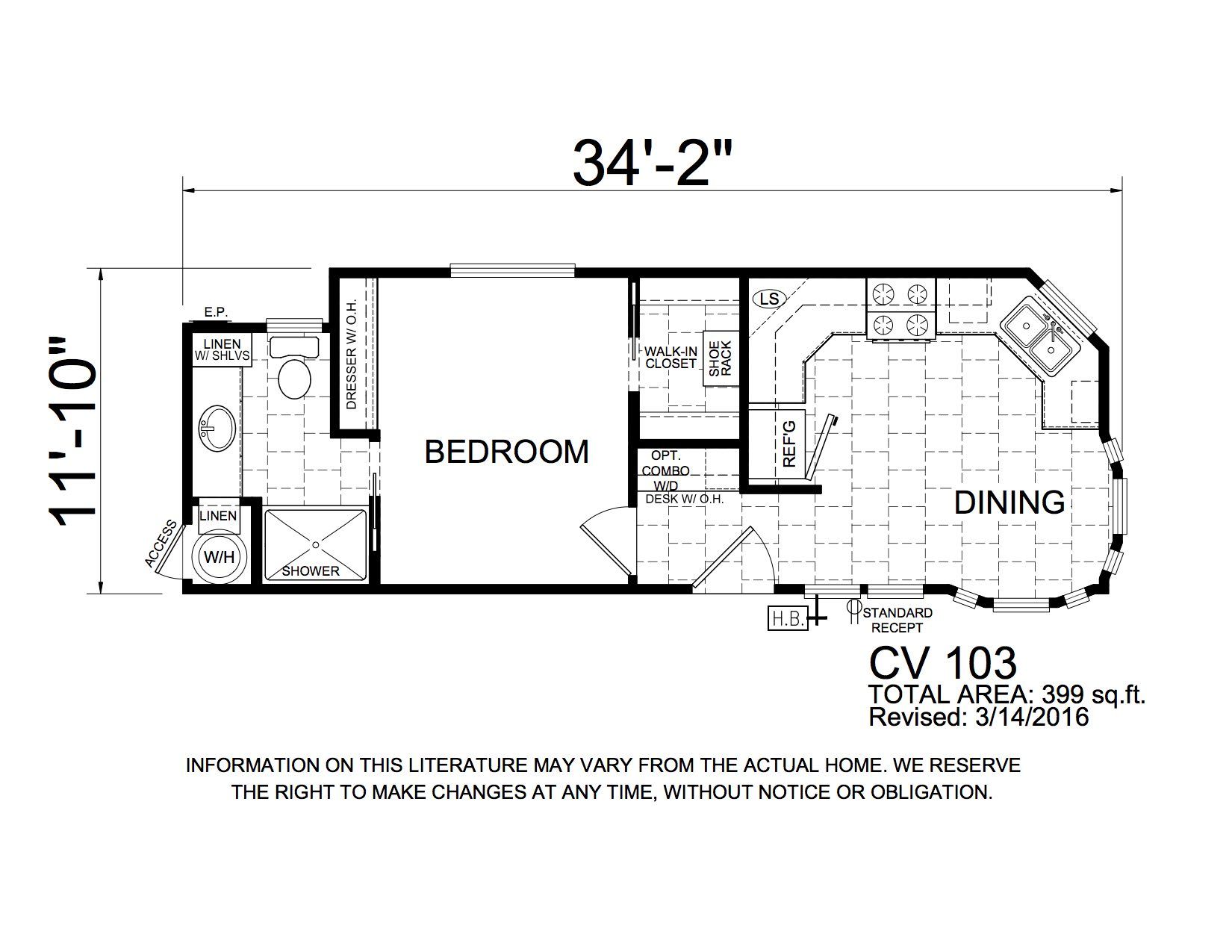 Homes Direct Modular Homes - Model DV103 - Floorplan