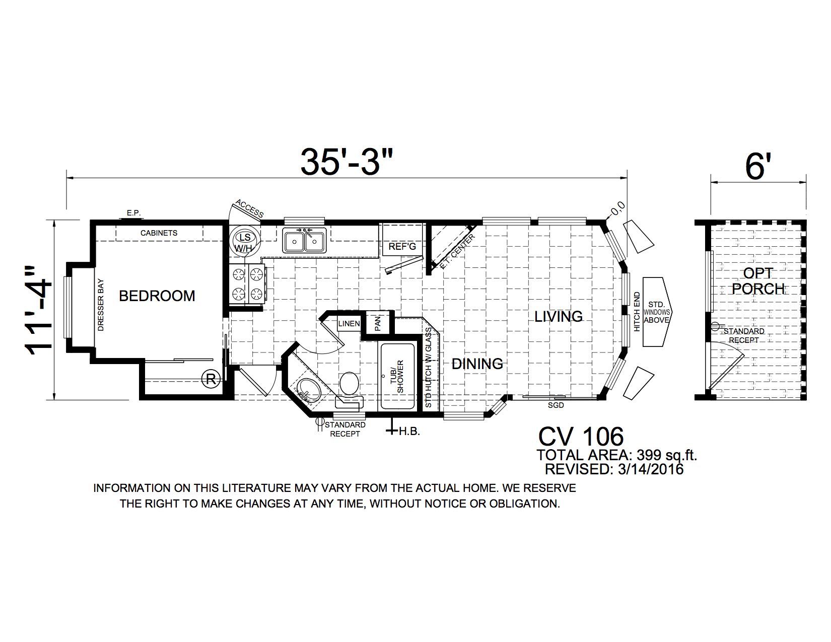 Homes Direct Modular Homes - Model DV106 - Floorplan