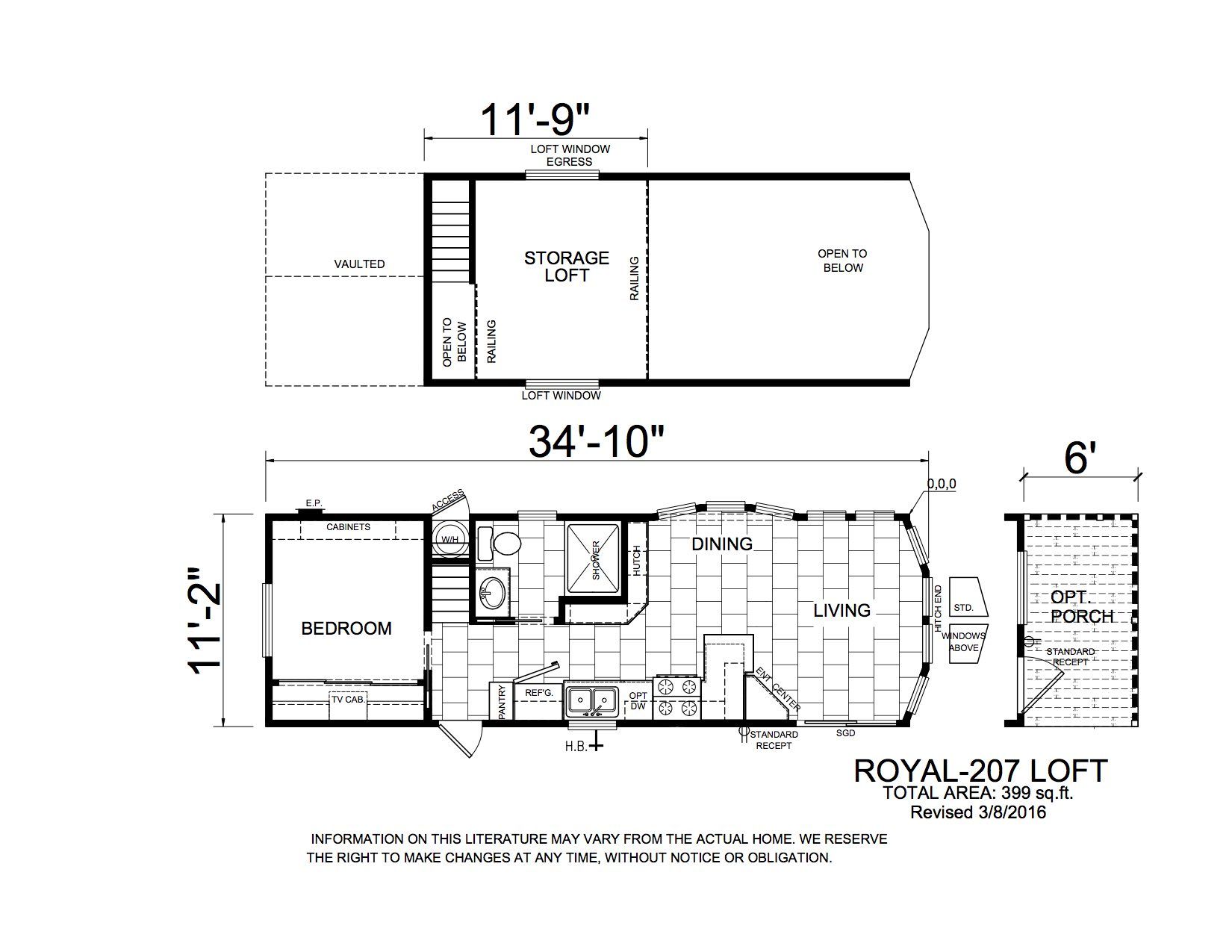 Champion Arizona 1 Bedroom Manufactured Home McNary for