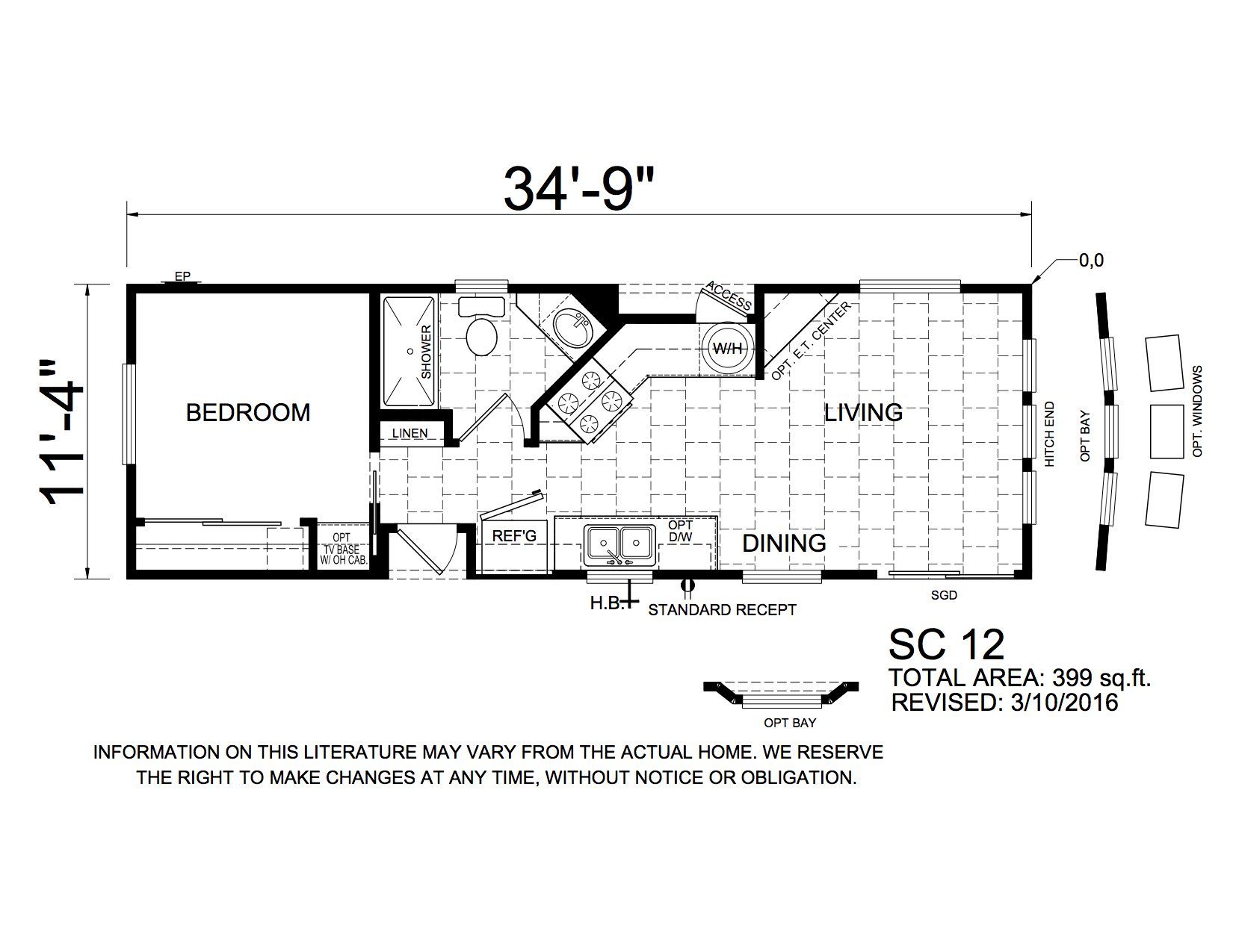 Homes Direct Modular Homes - Model SC12 - Floorplan