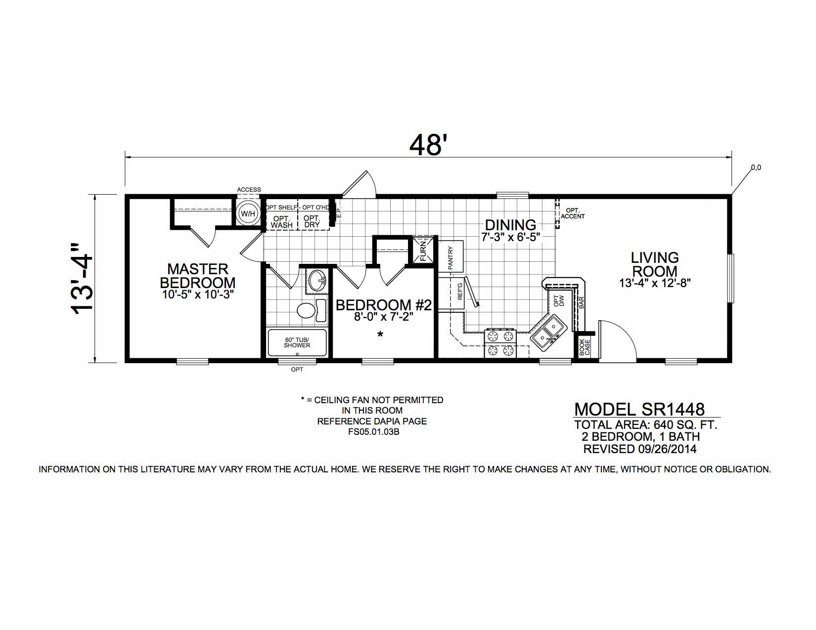 Homes Direct Modular Homes - Model SR1448 - Floorplan