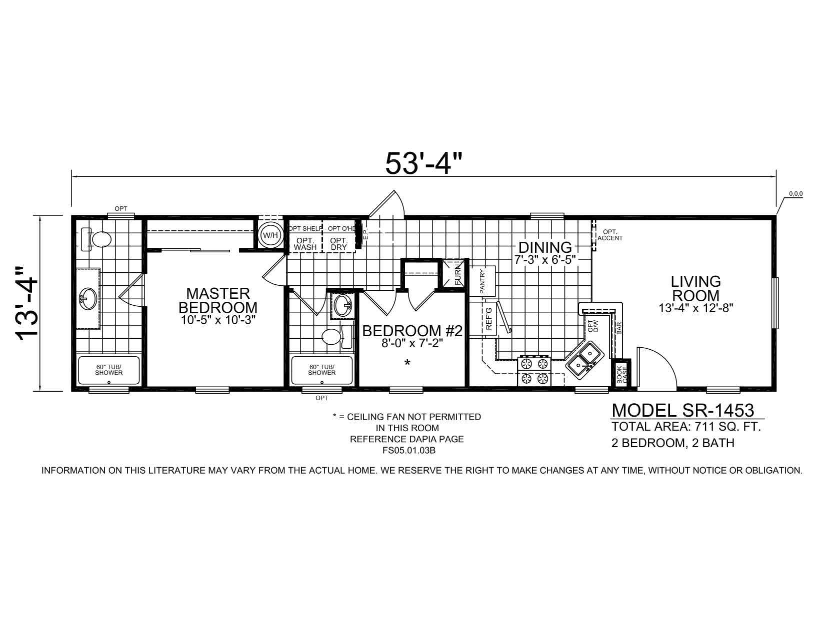 Homes Direct Modular Homes - Model SR1453 - Floorplan