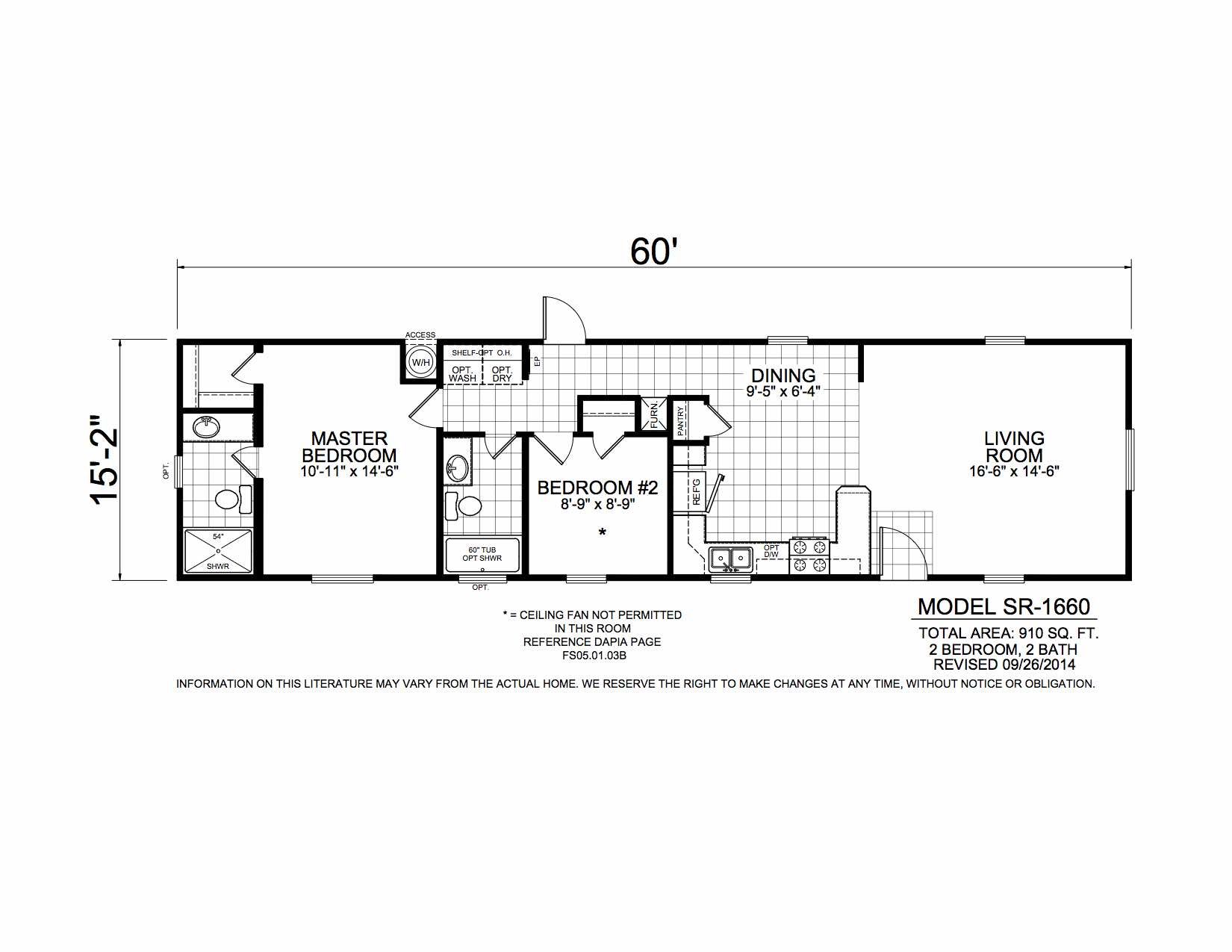 Homes Direct Modular Homes - Model SR1660 - Floorplan