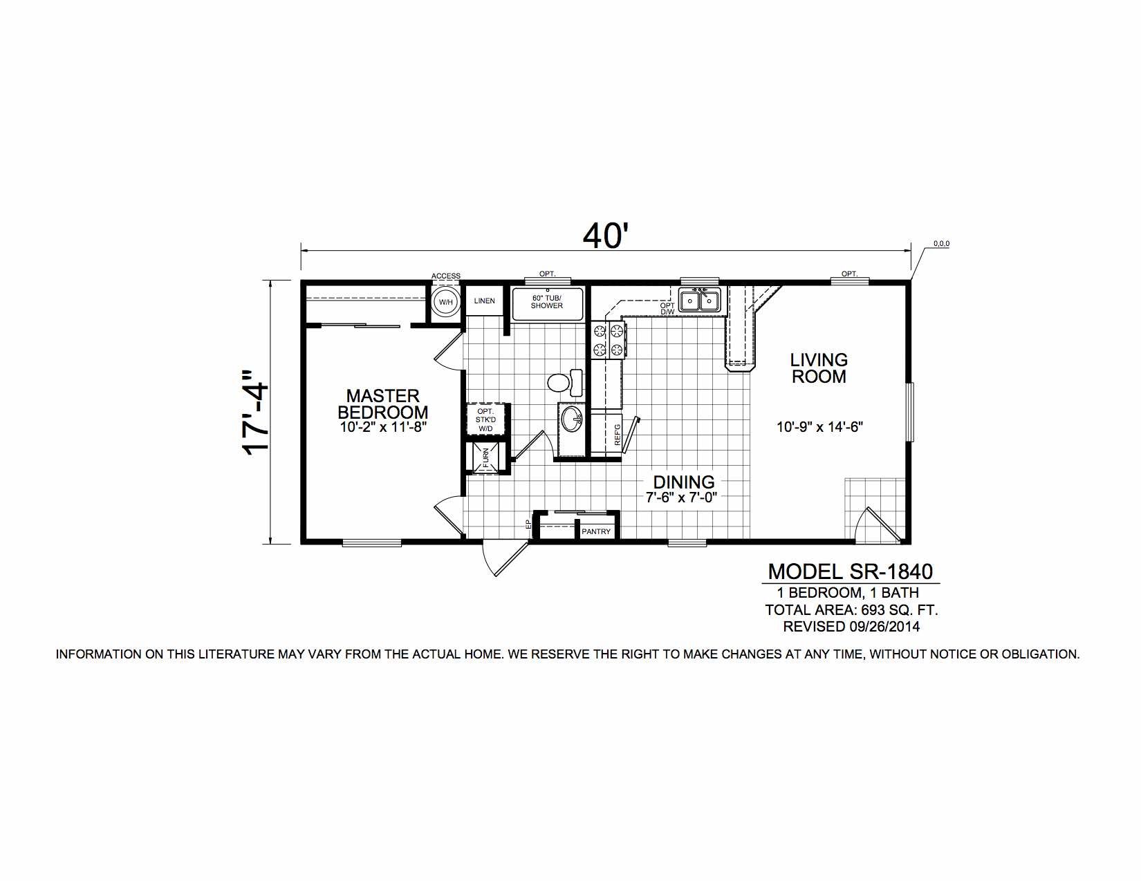Homes Direct Modular Homes - Model SR1840 - Floorplan