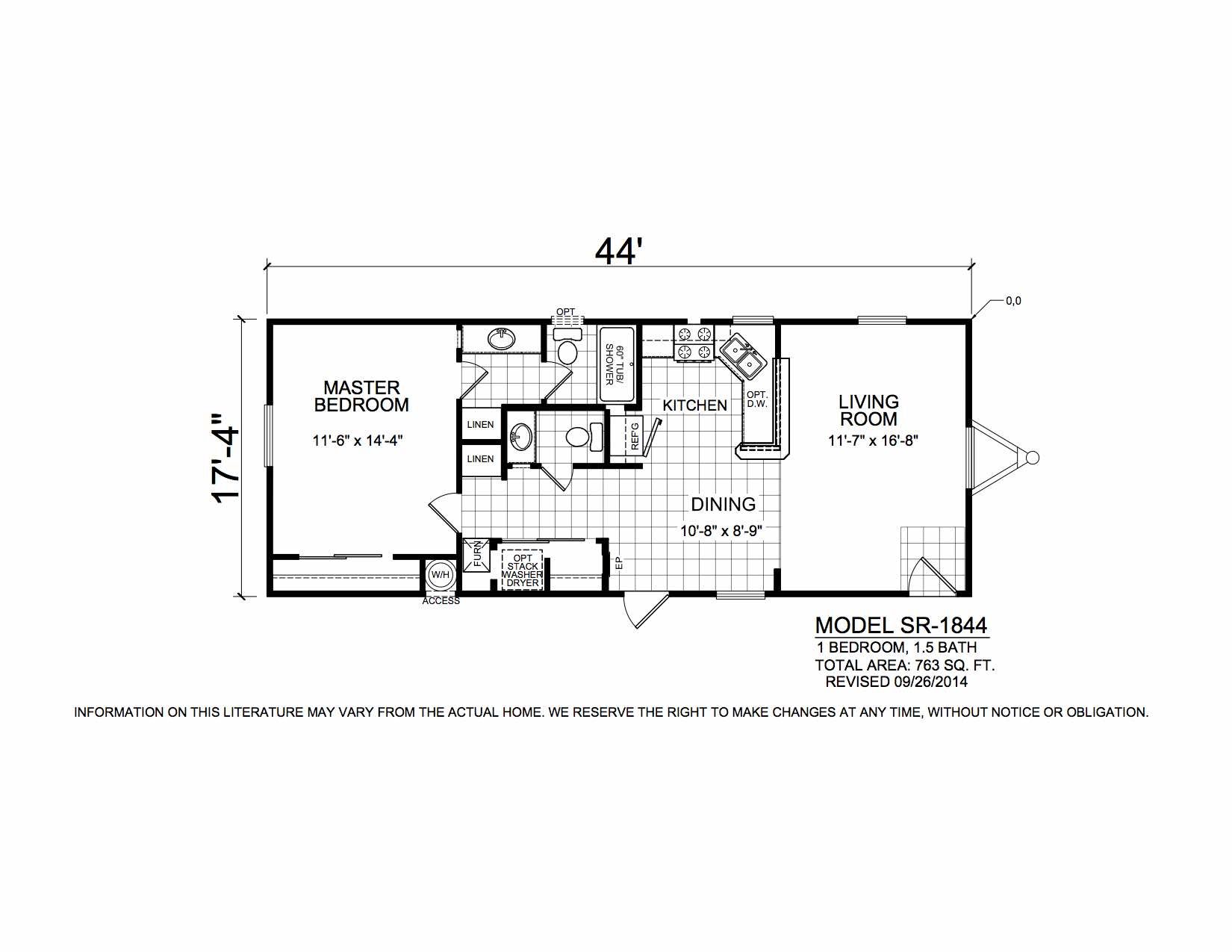 Homes Direct Modular Homes - Model SR1844 - Floorplan