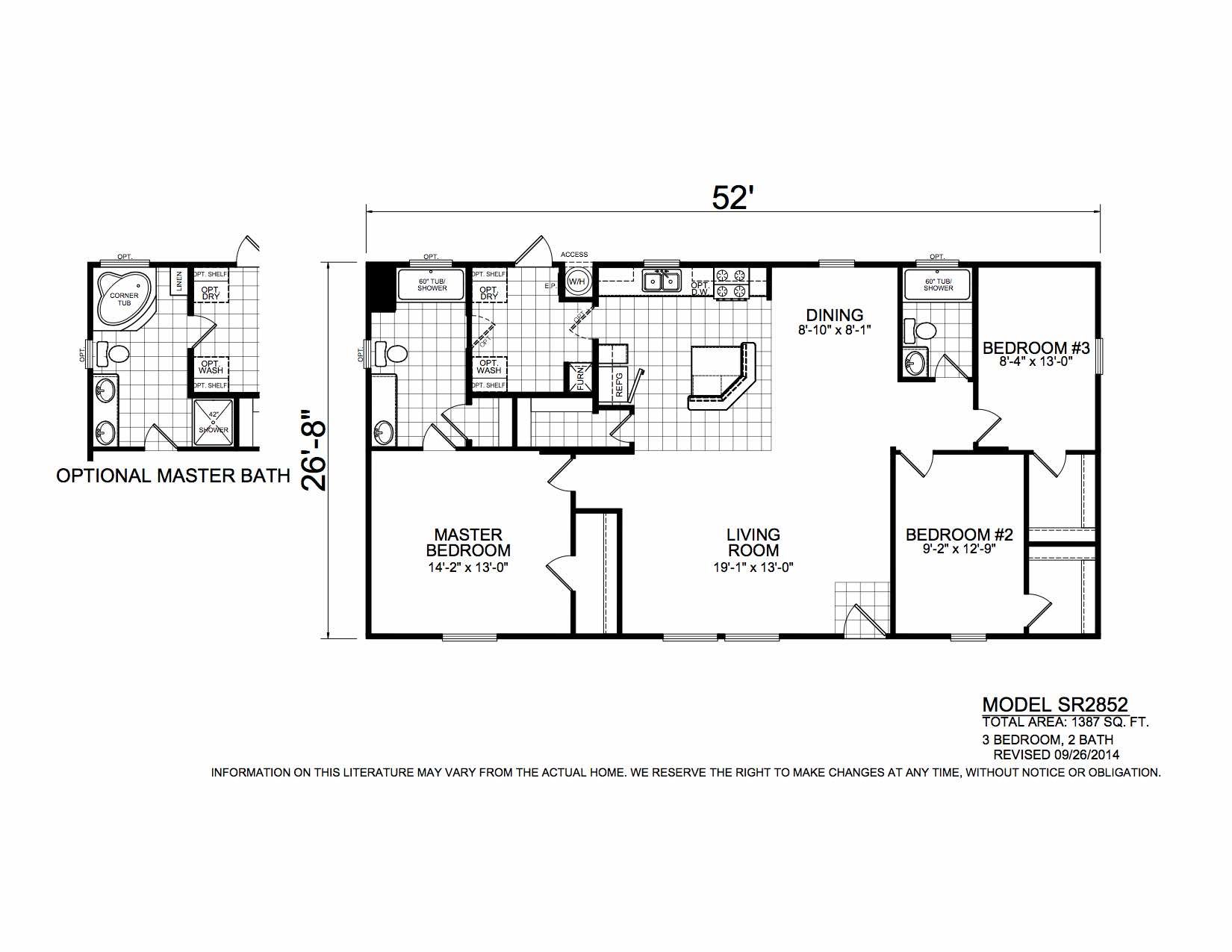 Homes Direct Modular Homes - Model SR2852 - Floorplan