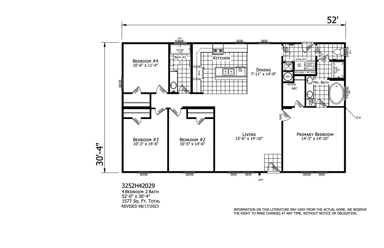 Homes Direct Modular Homes - Model SR3252 - Floorplan