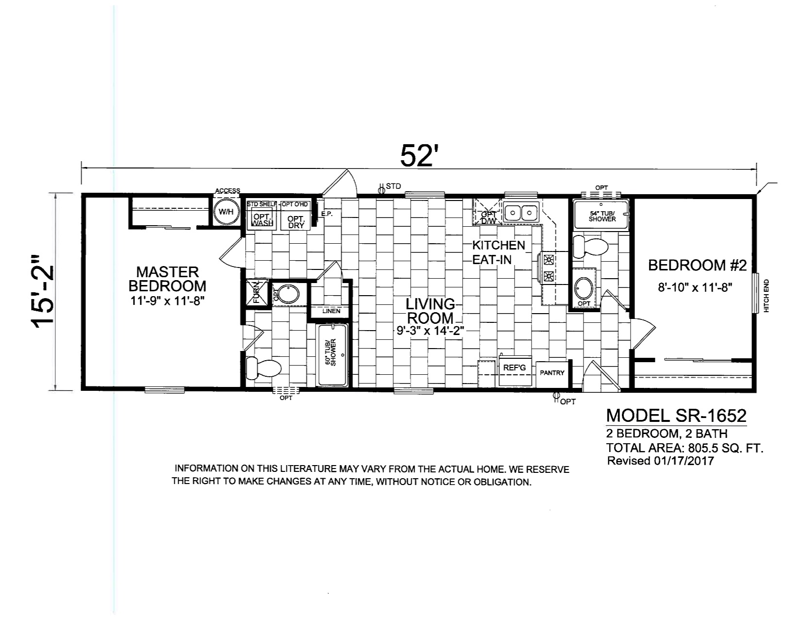 Homes Direct Modular Homes - Model SR1652A - Floorplan