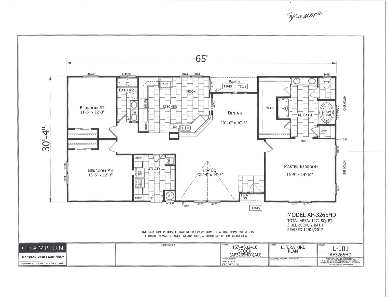 Homes Direct Modular Homes - Model AF3265HD - Floorplan