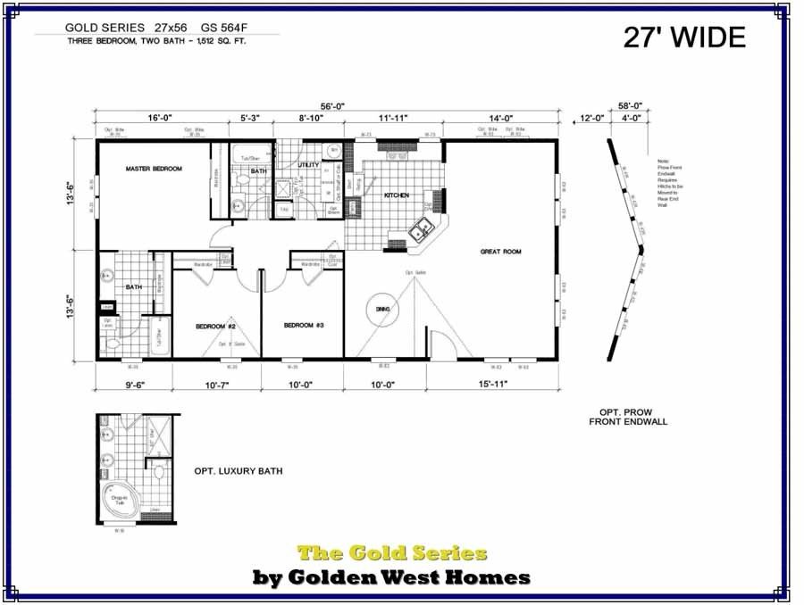 Homes Direct Modular Homes - Model GS564F - Floorplan