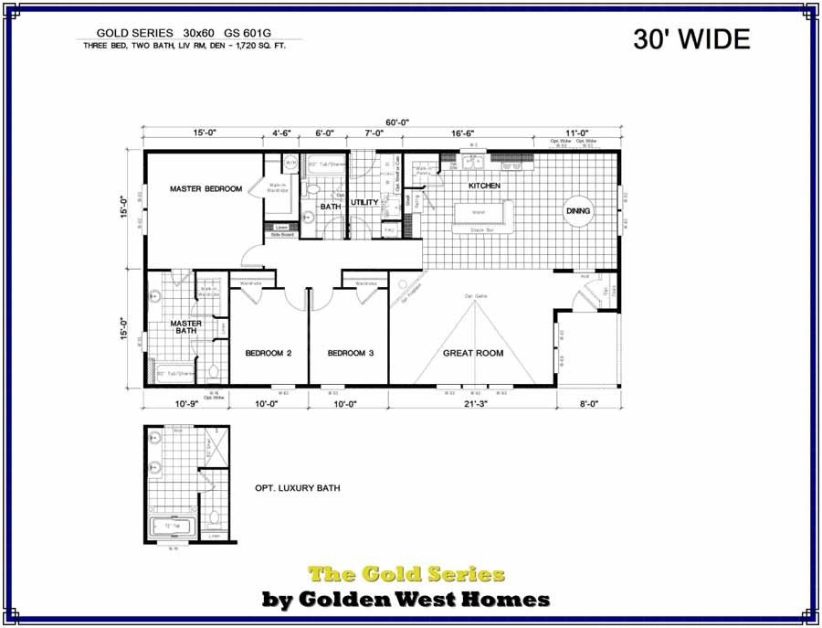 Homes Direct Modular Homes - Model GS601G - Floorplan