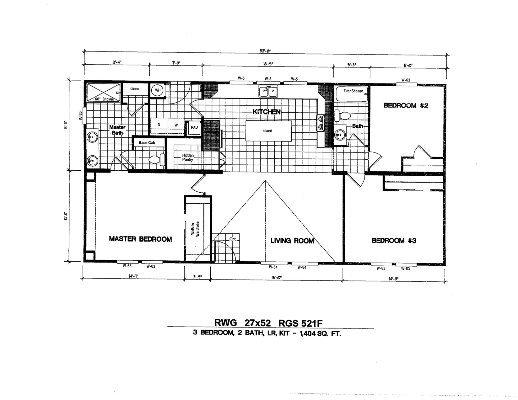 Homes Direct Modular Homes - Model RGS521F - Floorplan