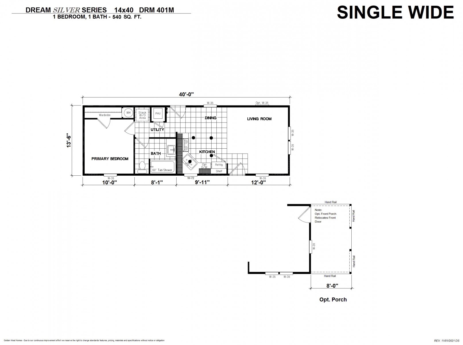 Homes Direct Modular Homes - Model DRM401M - Floorplan