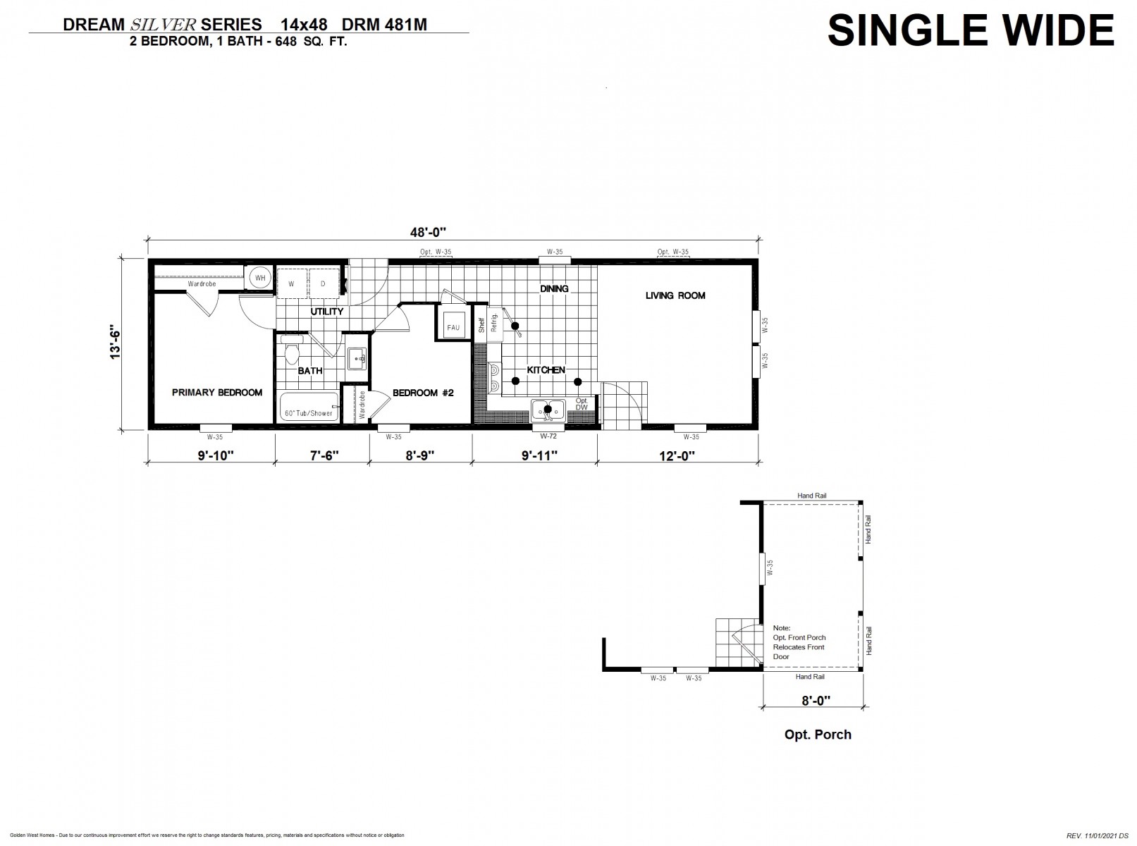 Homes Direct Modular Homes - Model DRM481M - Floorplan