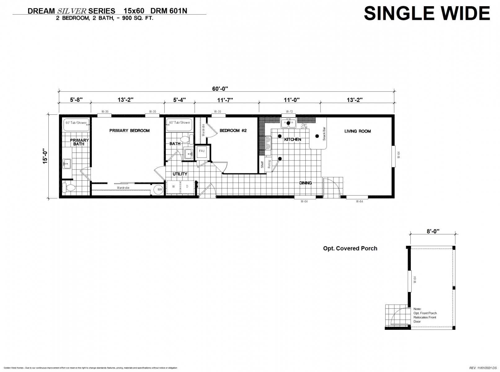 Homes Direct Modular Homes - Model DRM601N - Floorplan