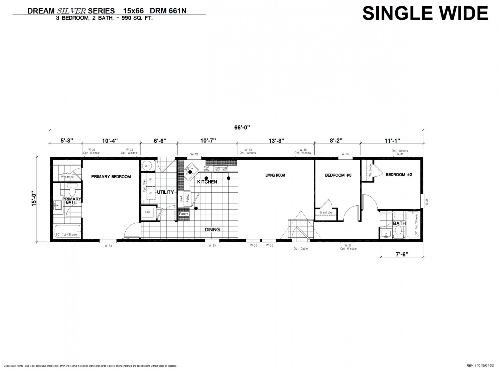 Homes Direct Modular Homes - Model DRM661N - Floorplan