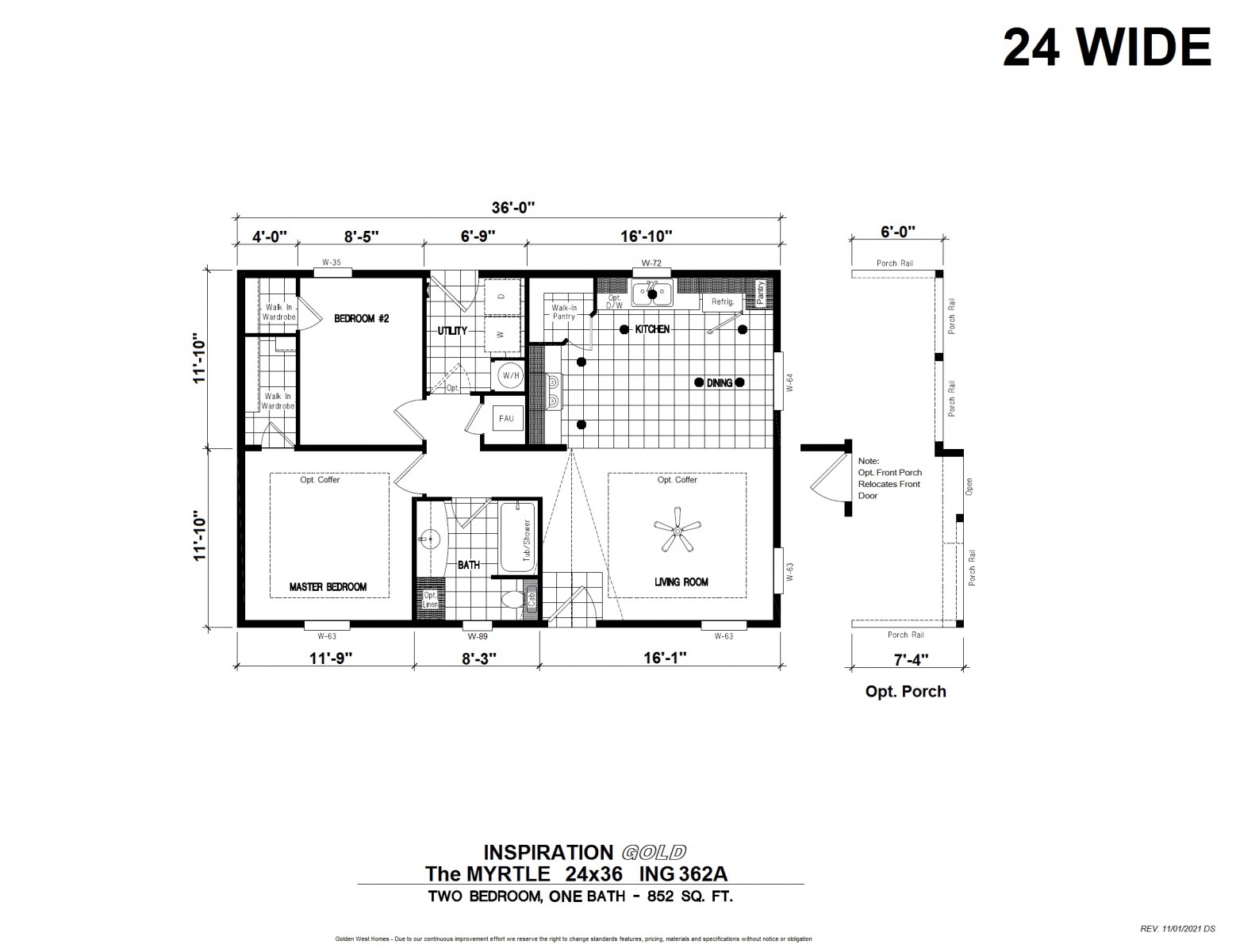 Homes Direct Modular Homes - Model ING362A - Floorplan