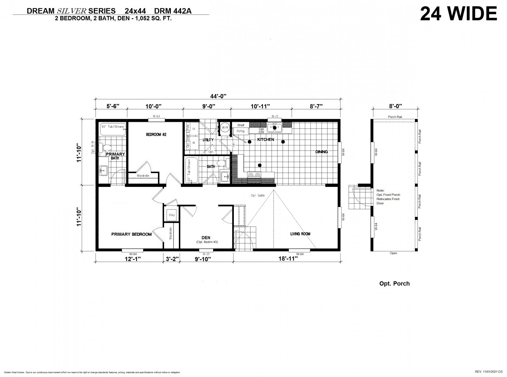 Homes Direct Modular Homes - Model DRM442A - Floorplan