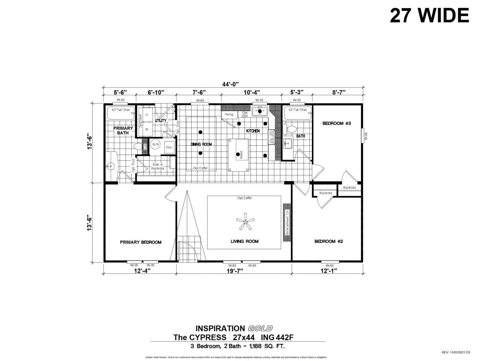 Homes Direct Modular Homes - Model ING442F - Floorplan