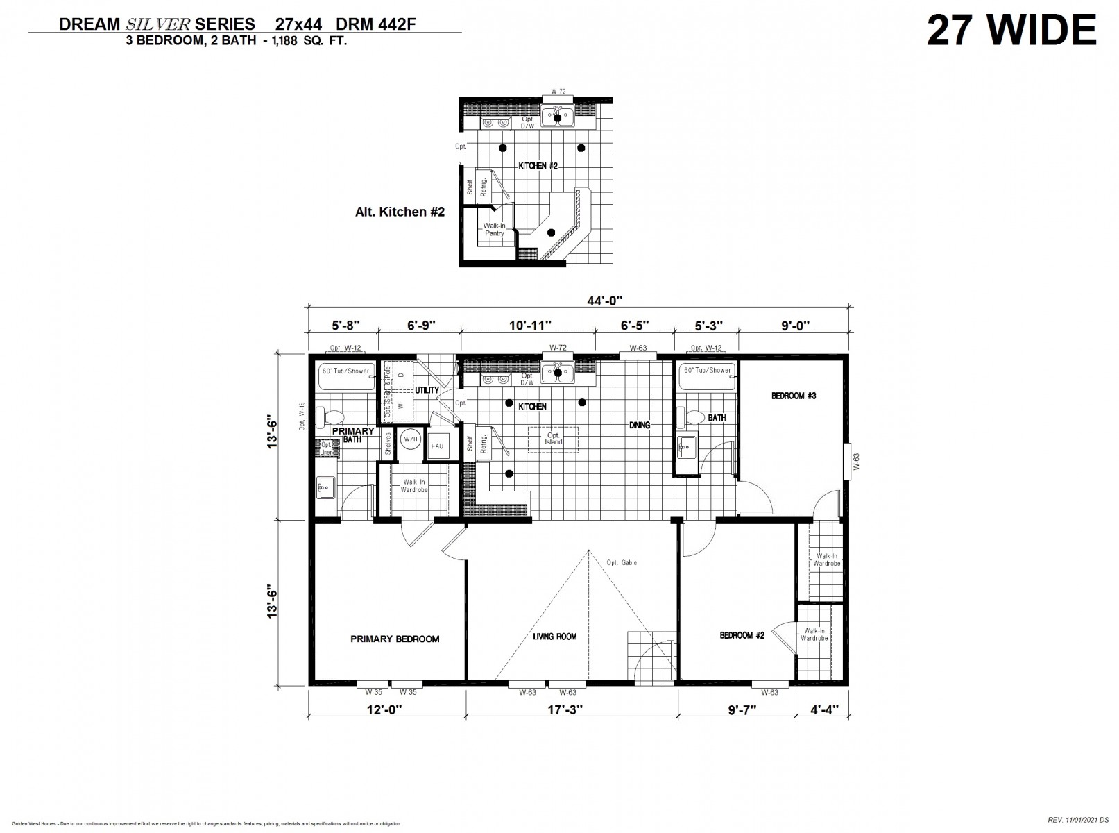 Homes Direct Modular Homes - Model DRM442F - Floorplan