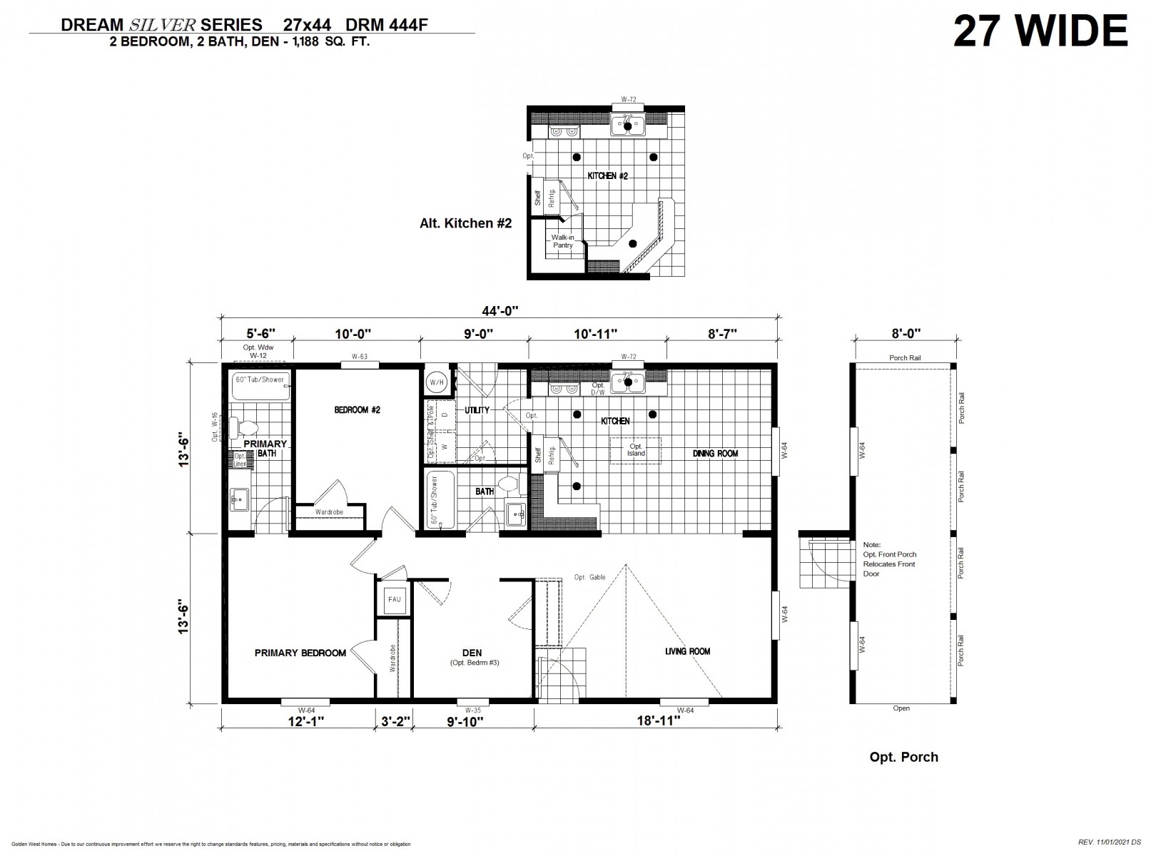 Homes Direct Modular Homes - Model DRM444F - Floorplan