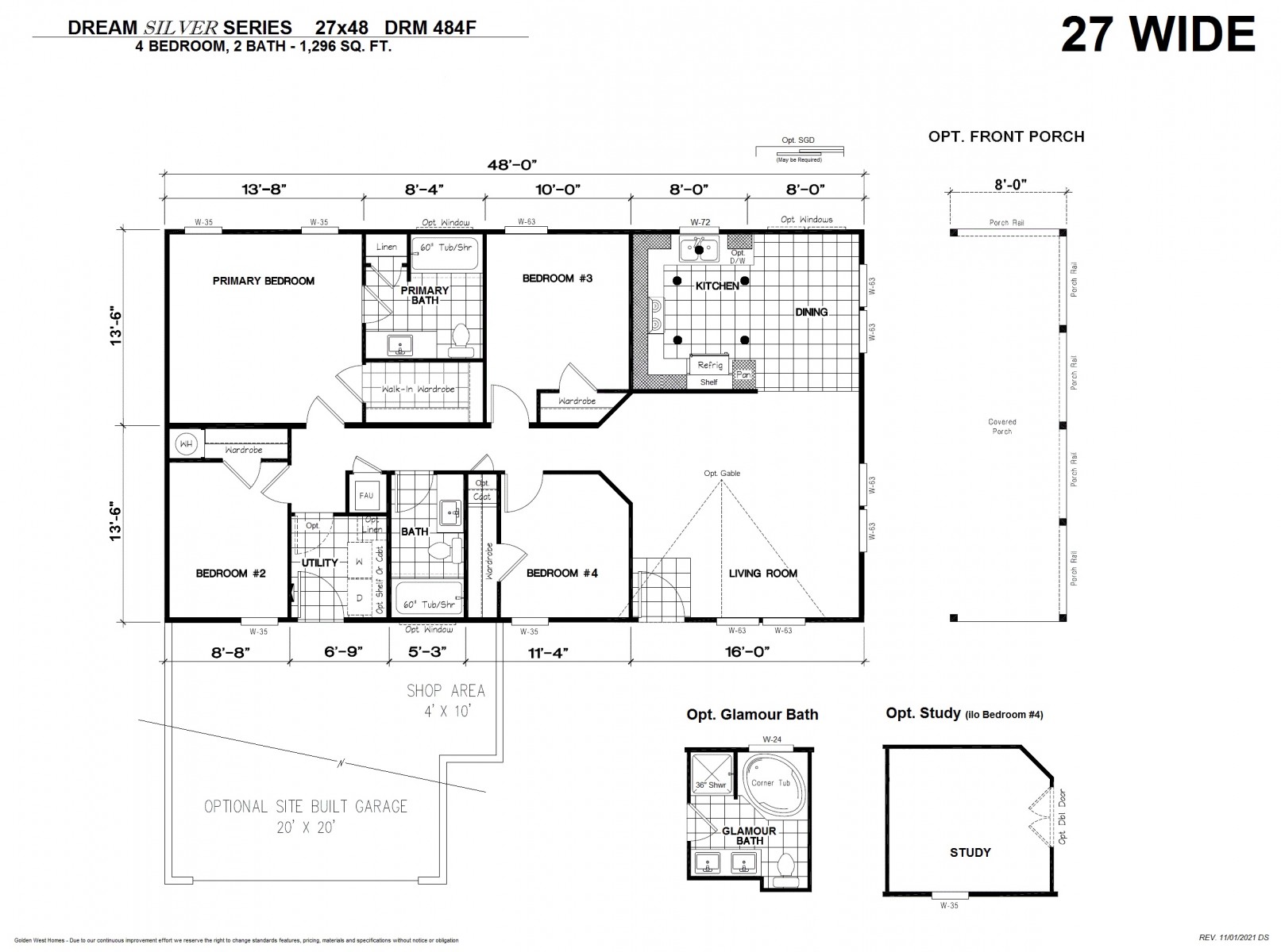 Homes Direct Modular Homes - Model DRM484F - Floorplan