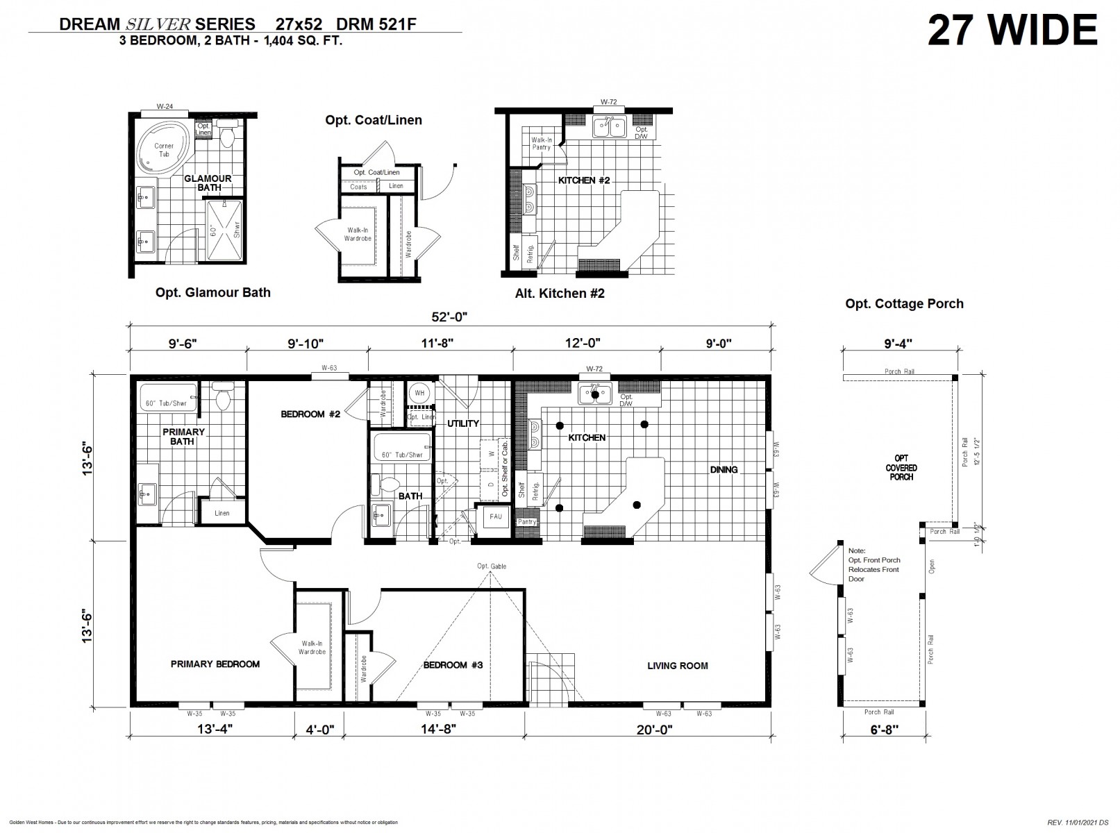 Homes Direct Modular Homes - Model DRM521F - Floorplan