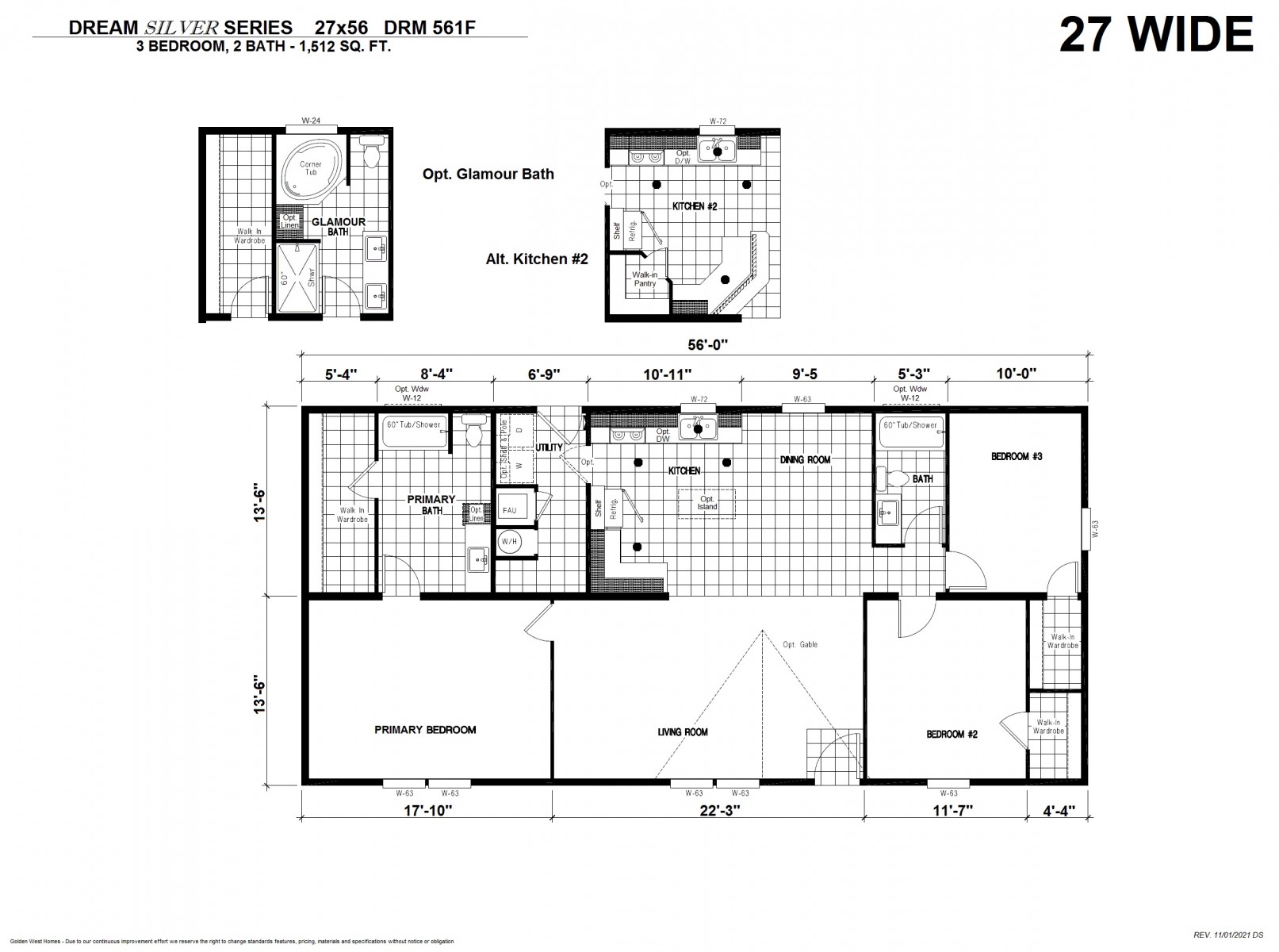 Homes Direct Modular Homes - Model DRM561F - Floorplan